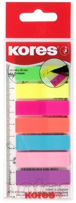 Kores Pagemarker Folie 12 x 45 mm Neonfarben 8 x 25 Haftmarker