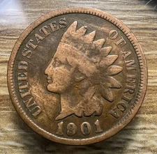 1901 Indian Head Cent - Actual Coin Shown - Free Shipping & Tracking INV#10