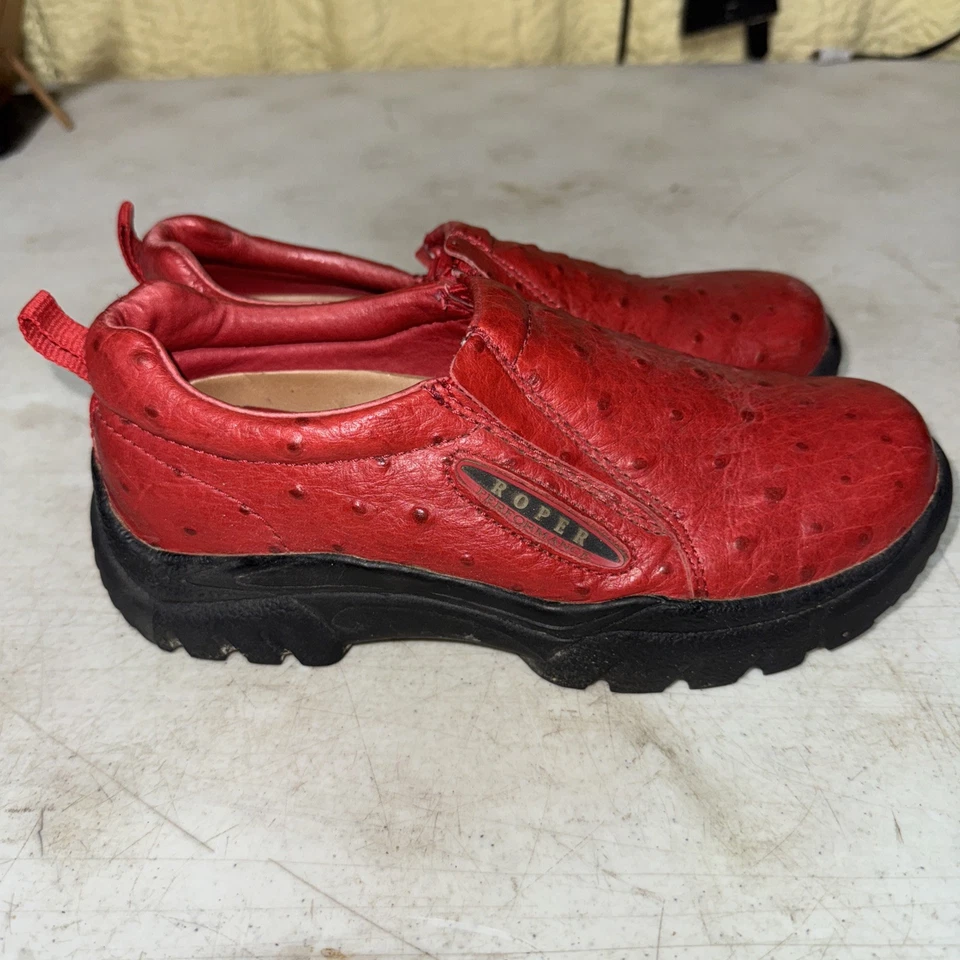 Roper Performance Slip On Ostrich Print Casual Comfort Shoes SZ 6.5 - Image 2 of 4
