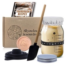 34 Oz Sourdough Starter Jar  Sourdough Starter Kit  Wide Mouth Sour Dough K...