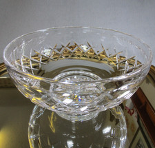 Lovely Quality Vintage Crystal Glass 3 Pint Footed Trifle Dish / Serving Bowl