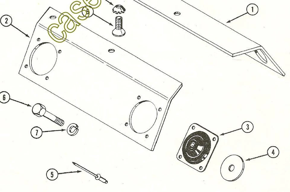 Kit de montaje de motor C32268 para tractores Ingersoll con estuche eléctrico 'Kohler' Foto 3 de 4