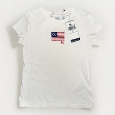 Polo Ralph Lauren Girls White T-Shirt - New With Tags Sz 5 40-44lbs