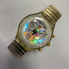 ⌚ Swatch Chrono 1994 WHIPPED CREAM SCK400 - mit KLEINEM Armband aus GOLDEN GLOBE