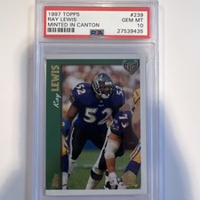 1997 Topps Minted Canton #239 Ray LEWIS FTC Baltimore Ravens HOF  Pop 1 1/1