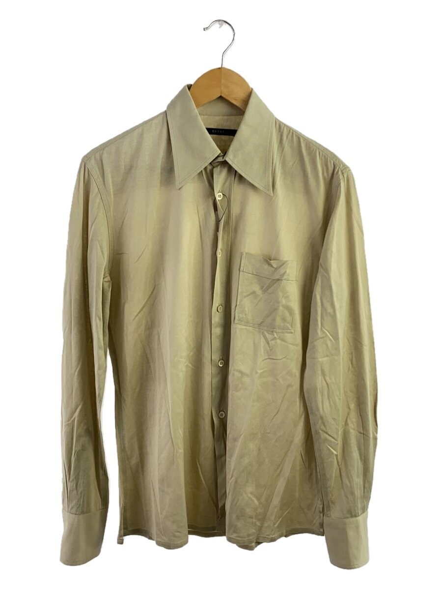GUCCI Long Sleeve Cotton Shirt Size 40 BEG Collection