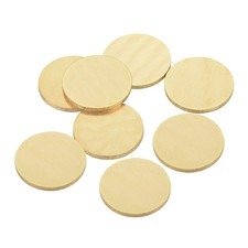 Stamping Blank Brass Round DIY Tag, 20mm/0.8" for Craft, Pack of 8, Yellow