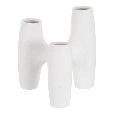 3.5cm White Ceramic Plain Vase for Home Decor