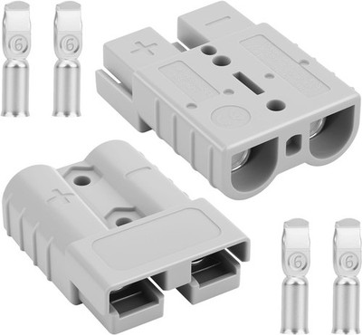 50A-600V Battery Quick Connect/Disconnect with 7/8/10/12 AWG, 2PCS Jumper Cable