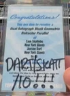 2025 Topps Chrome Dual Auto Black Geometric Refractor Jaxson Dart / Cam Skattebo