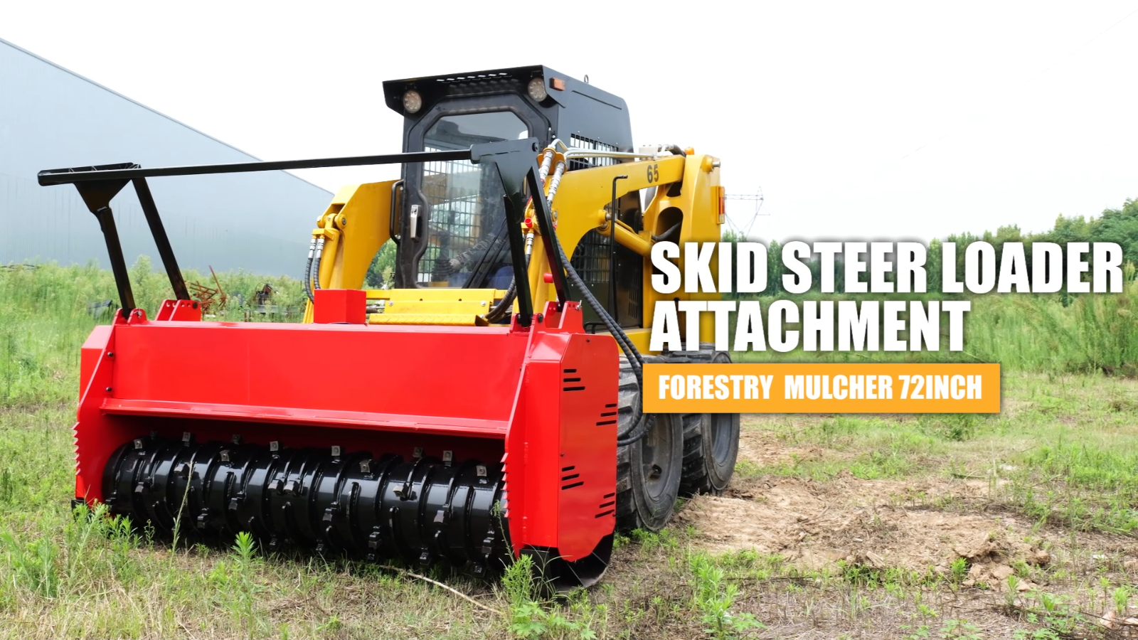 72" Teeth Drum Forestry Mulcher for Bobcat Skid Steer | Heavy Duty ...