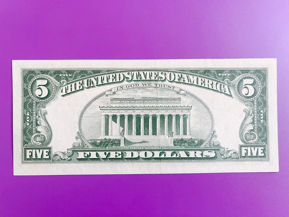 $5 1969***ST.LOUIS STAR***FEDERAL RESERVE NOTE CHOICE XF+++ NOTE - Image 3 of 3