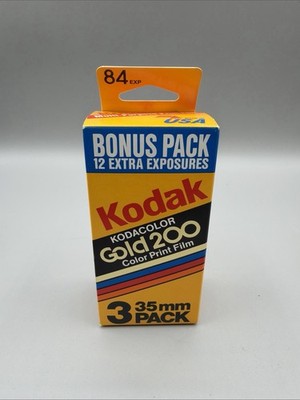 Kodak Kodacolor Gold 200 Color Print 35mm Film Unused 3 Pack Exp 1991
