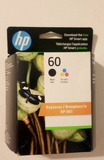 Genuine HP 60 Black  Tricolor Ink Cartridges N9H63FN 2 Pack Exp 5/26 Sealed