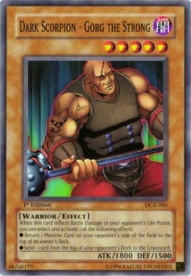 Yugioh! Dark Scorpion - Gorg the Strong - DCR-060 - Common - 1st Edition Near Mi