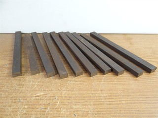 10 PIECES A 2 TOOL STEEL STOCK 1/2" X 3/4" X 10" 11LBS (#298)