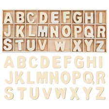 156PCS 3/4-1in Small Wooden Letters, Wood Alphabet Letters