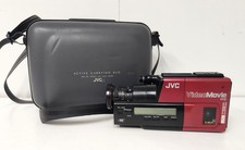 JVC Video Movie GR-45 Red Camcorder Video Camera VHS-C, Case, Partially Tested
