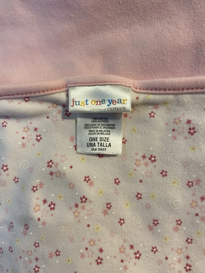 DEFECTOS Carters Solo Un Año Rosa Princesa Bebé Niña Manta Hada Algodón Foto 3 de 3