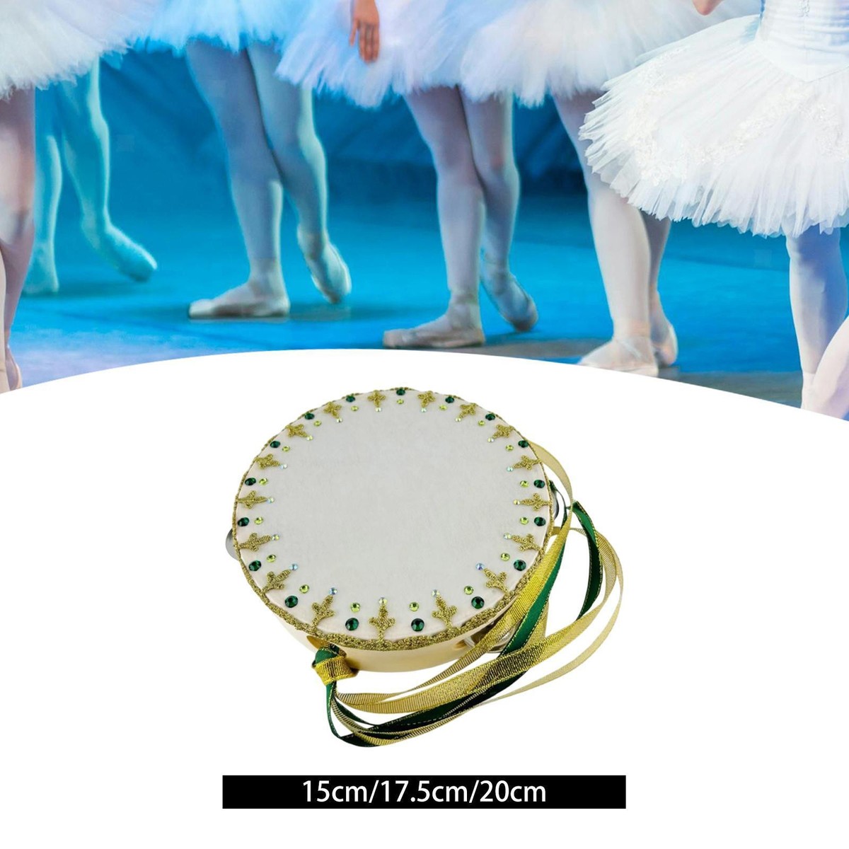 Ballet Dance Tambourine Dance Prop Tambourine Drum Handcrafted 