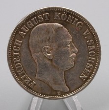 SACHSEN - KÖNIG FRIEDRICH AUGUST - 5 Mark 1914 E - Silber - siehe 4 Fotos
