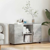 Sideboard Florin 88,5 X 30,5 X 55,5 Cm Beton Grau Holzwerkstoff
