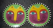 Lot of Two(2) Vintage LAUREL BURCH CAT Plates 1998 20% OFF!