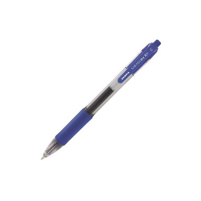 Zebra  Sarasa Retractable Gel Pen, Blue Ink, Bold, Dozen