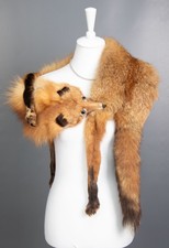 1664 US TARIFFS INCLUDED GLAMOROUS REAL RED FOX COAT FUR JACKET STOLE BEAUTIFUL