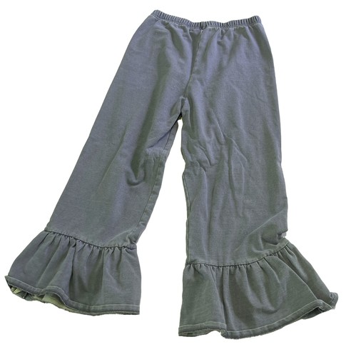Matilda Jane Girls Jean Big Ruffle Pants with colorful buttons -Size 12 - Picture 5 of 8