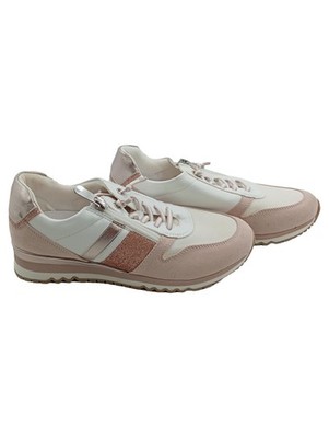 Marco Tozzi Damen Sneaker Low Weiß Rosa Gr. 37 Reißverschluss