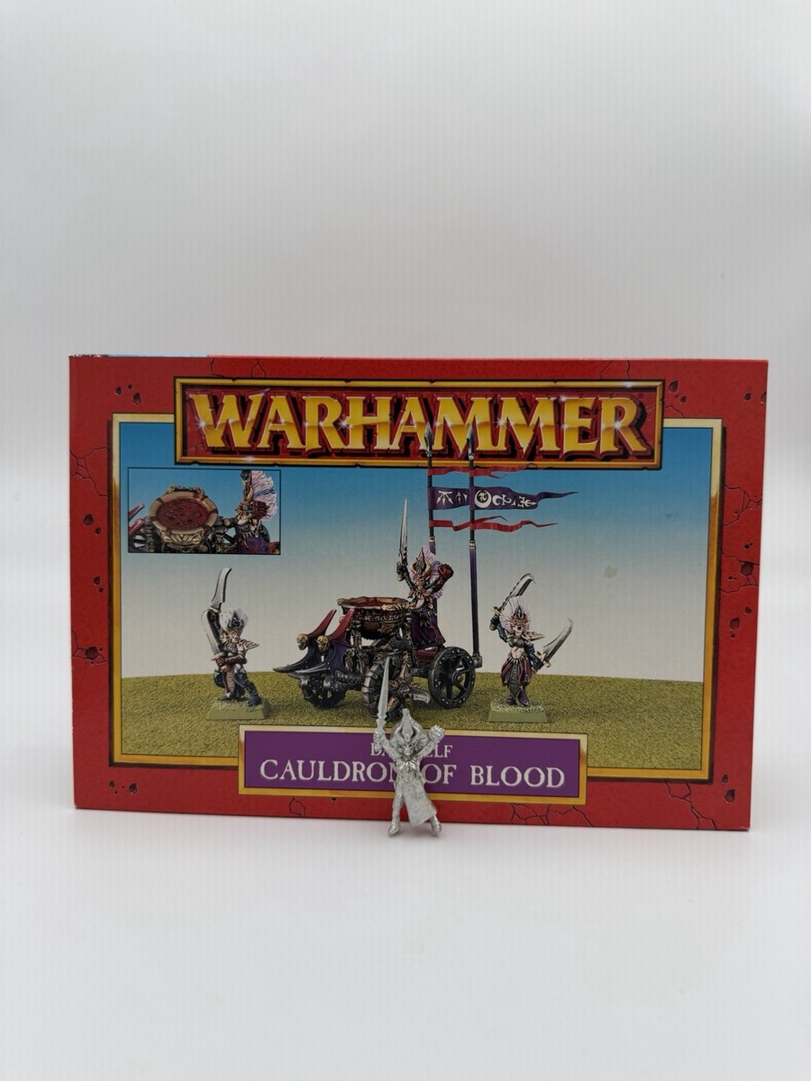 Warhammer Dark Elf Cauldron of Blood Box Sleeve + Witch Only Metal