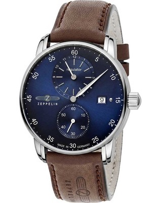 Zeppelin 8622-3 New Captains Line Automatic Mens Watch 43mm 5ATM
