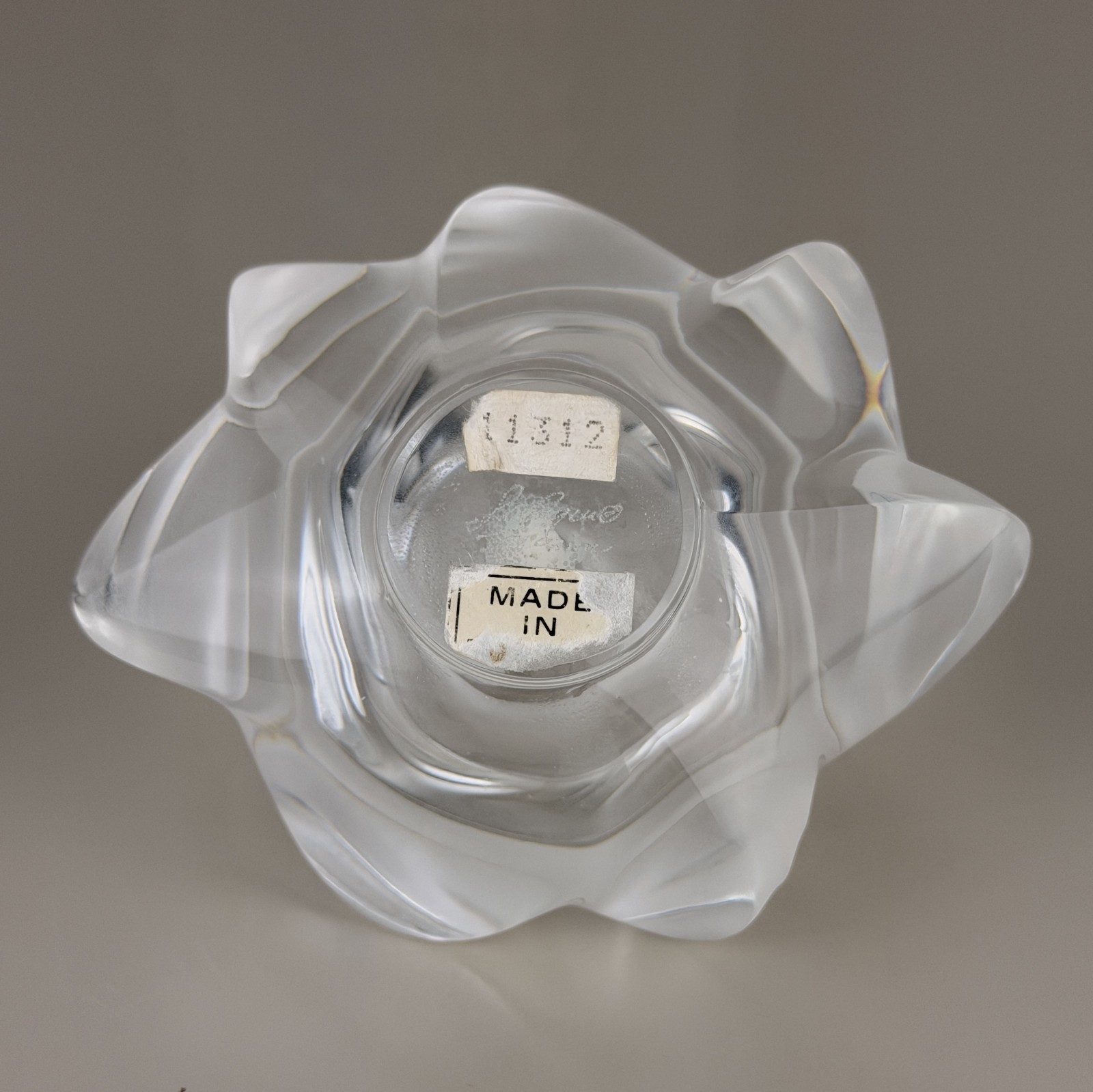 SAMOA CLEAR & SATIN PERFUME BOTTLE BY LALIQUE CRYSTAL FRANCE Vintage Mint