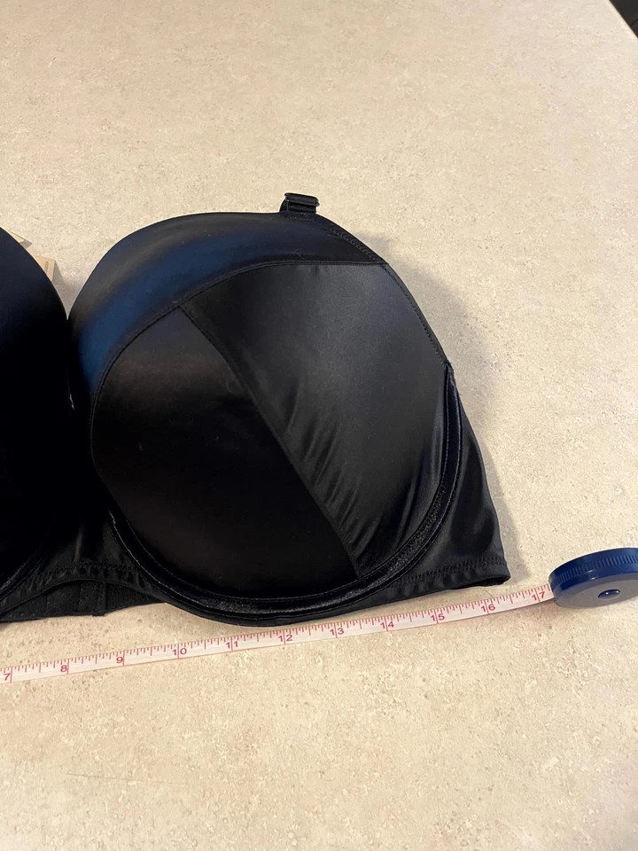 NWT Cacique Push-up Balconette Bra Underwire Black 46DDD - Image 3 of 4