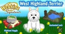 Webkinz Signature West Highland Terrier Adoption Code Only Messaged FAST