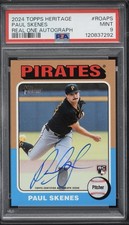 2024 Topps Heritage Paul Skenes Autograph Rookie PSA 9 #ROA-PS Pirates