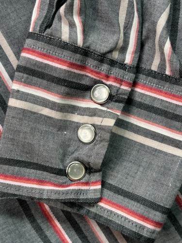 Vintage Rustler Shirt Mens XL Striped X-Long Tails Pearl Snap Rare Western Rodeo - Picture 4 of 13