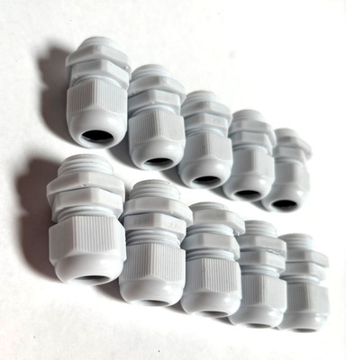 10 * 1/2'' NPT Strain Relief Cord Grip Waterproof Cable Gland w Locknut + Gasket