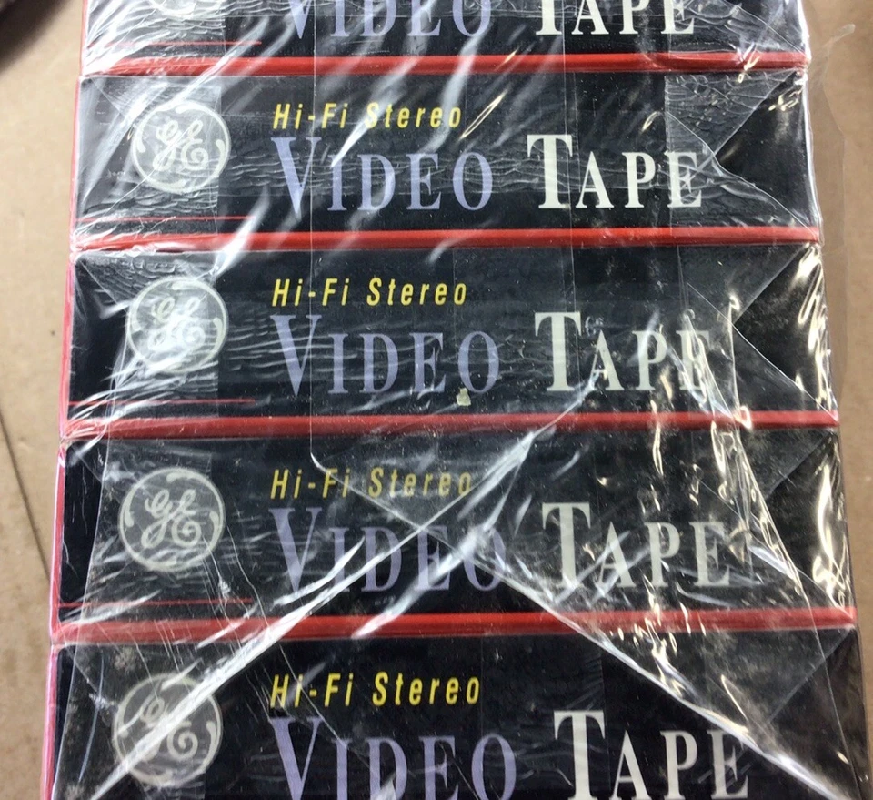 Paquete de 10 cintas de casete de video VHS en blanco GE T-120 6 horas selladas nuevas Foto 2 de 4