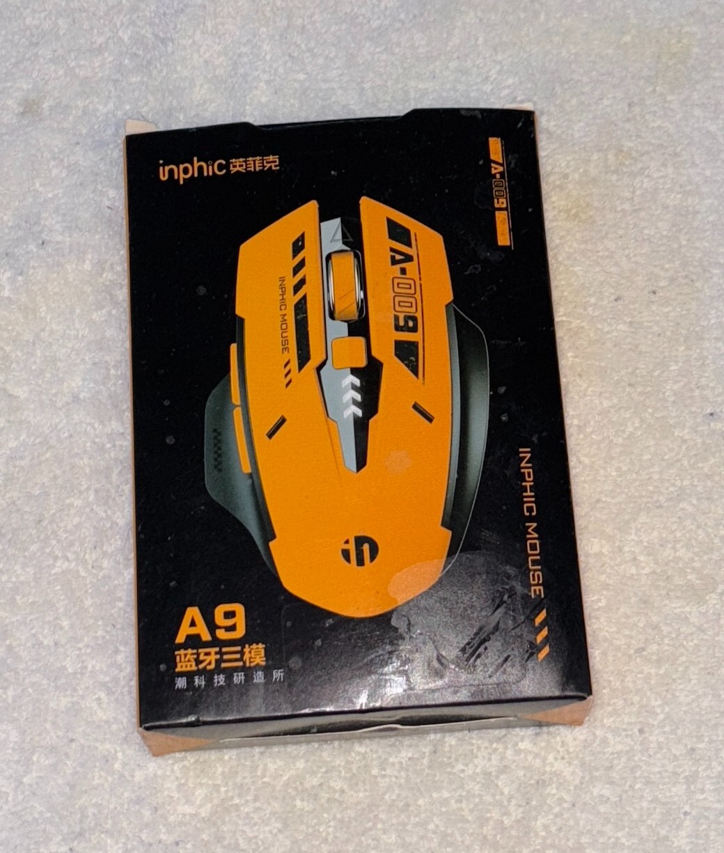 INPHIC A9 Silent Wireless Gaming Mouse with Bluetooth and Rechargeable Mechanical Switches
