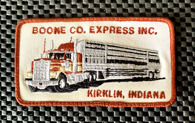 #ad BOONE CO. EXPRESS INC KIRKLIN IN. SEW ON ONLY PATCH LIVESTOCK HAULING 5 x 2 3 4quot; $39.99