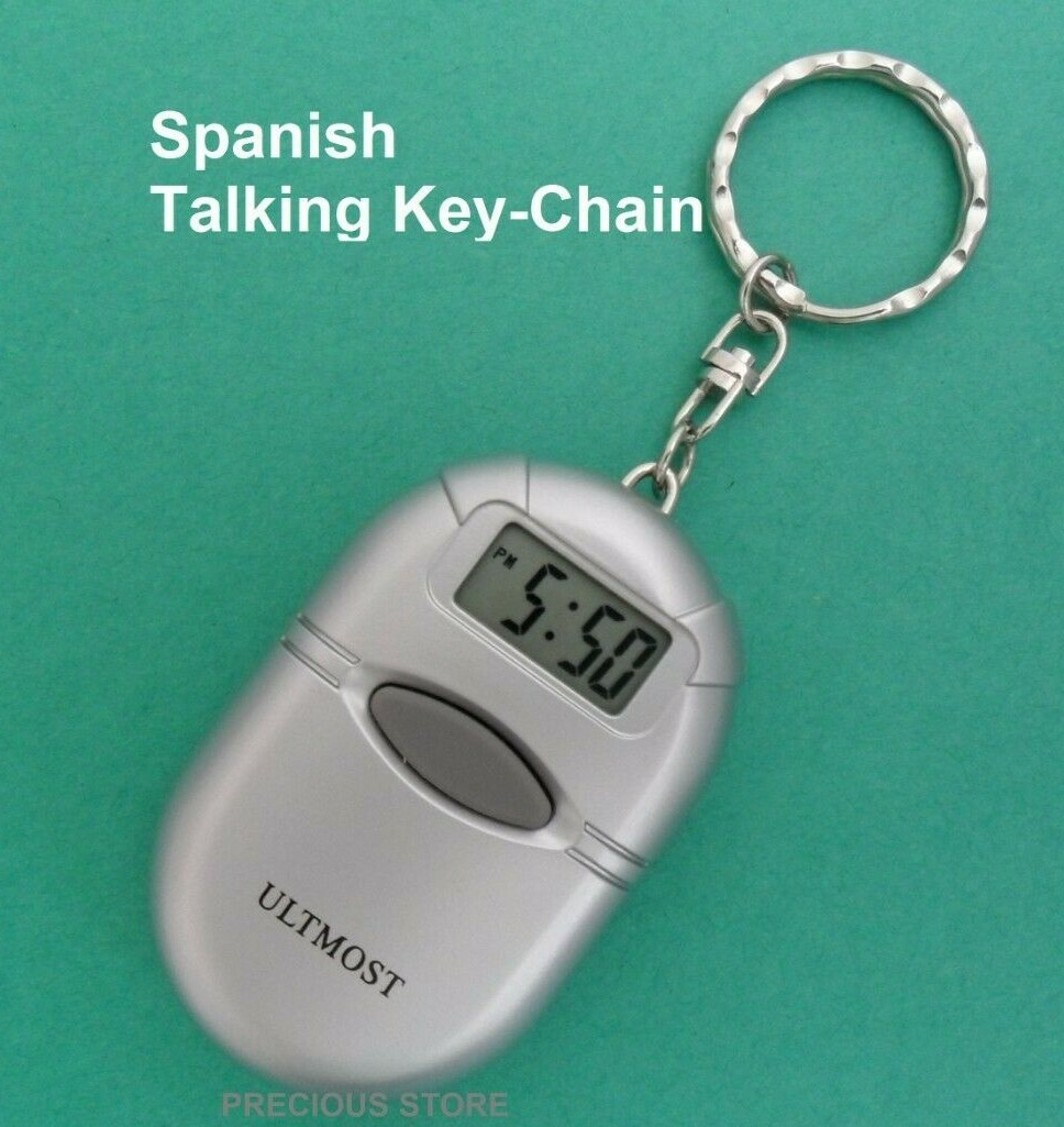 Spanish Talking Alarm Clock Keychain
