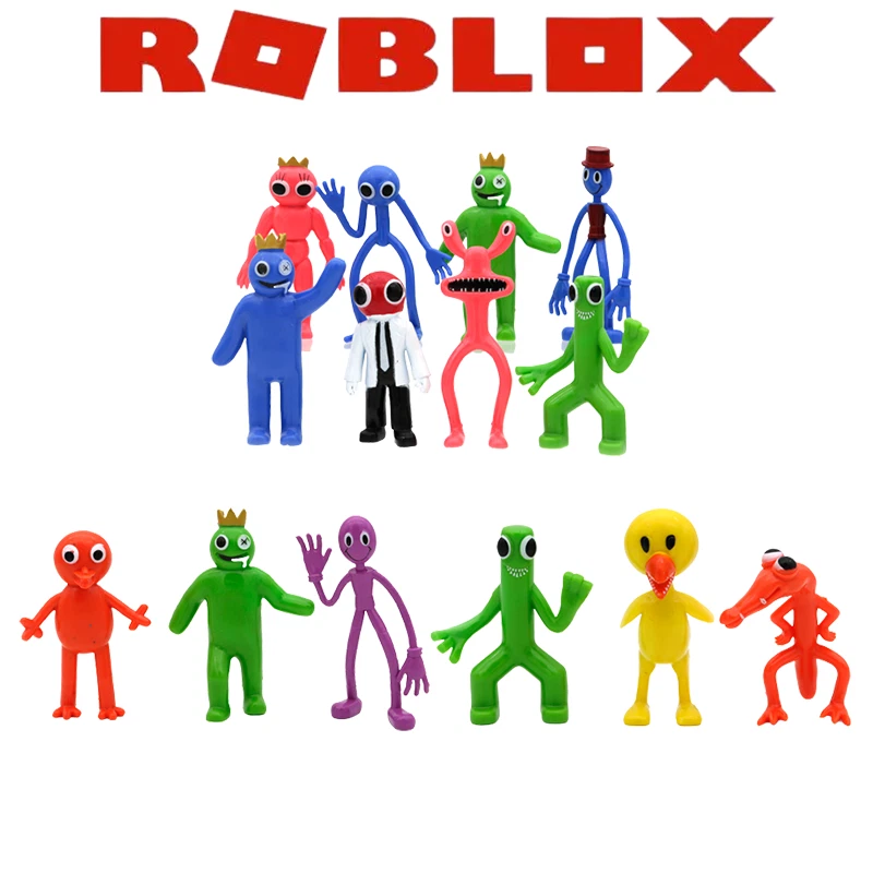 8pcs Roblox Game Rainbow Friends Action Figure Blue Red Doll Pvc Toy  Collectible Model Toys Kids Xmas Gift