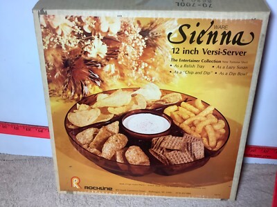 Vintage 70's Rockline Four-In-One Versi-Server Lazy Susan, Dip, Relish Tray