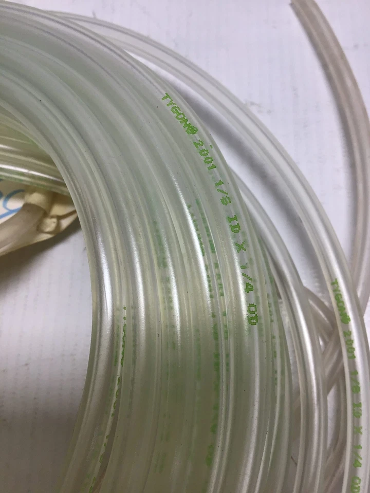 Tygon AE300007 2001 TPE Flexible Tube 1/8in ID x 1/4in OD Clear 50 Ft - Image 2 of 4