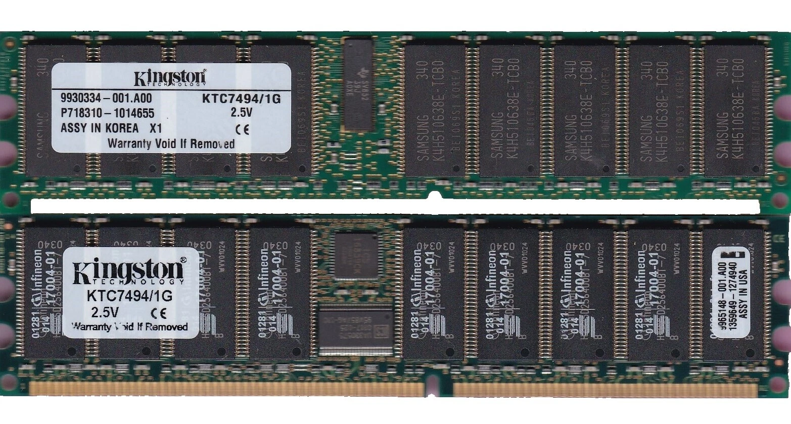 Ordenador Kingston DDR1 SDRAM de 1 GB de capacidad por módulo RAM 1 módulos