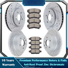 Front Rear Drilled Rotors Brake Ceramic Pads Discs for Mkz Mazda 6 Ford Fusion