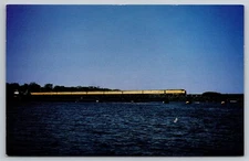 Postcard A 300, Chicago & North Western 400,  Devils Lake / Wisconsin Riv bridge