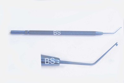 TIT Kuglen Iris Hook and Lens Manipulator push-pull model, round handle angled